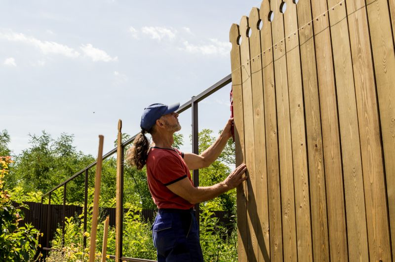 Fall Fence Staining